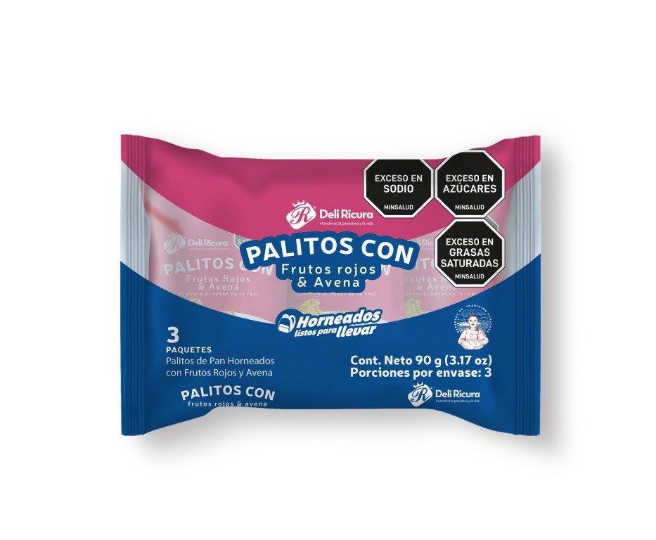Palitos con Avena y Frutos Rojos - Paquete x 3 Tripack x 90g