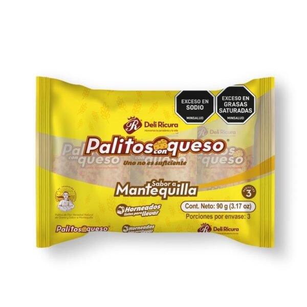Palitos con Queso sabor a Mantequilla - Paquete x 3 Tripack x 90g
